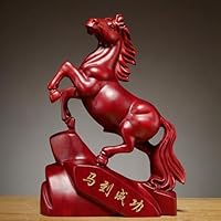 Amazon.co.jp: 置き物 赤 馬のモデル 馬の置物 30cm 中国の馬の像